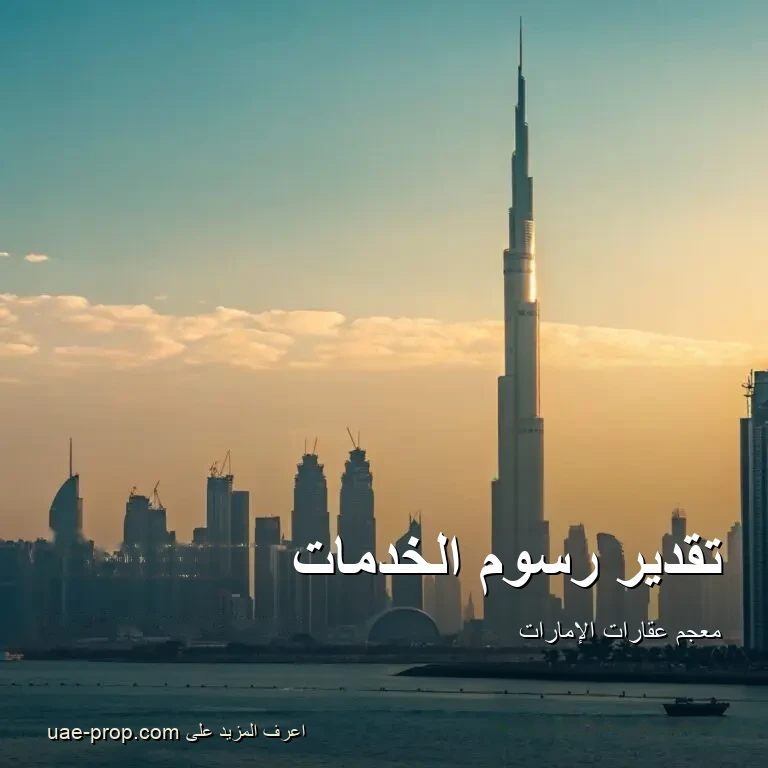 تقدير رسوم الخدمات — uae-prop.com