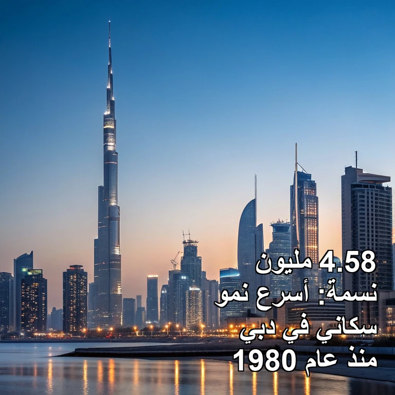 4.58 مليون نسمة: أسرع نمو سكاني في دبي منذ عام 1980