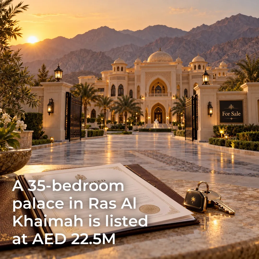 Al Qasimi Palace returns to the market at 22.5 million dirhams