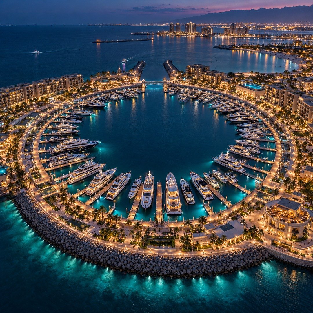 Wynn Marina on Al Marjan Island: 98 berths, 85-meter yachts and what a buyer should verify