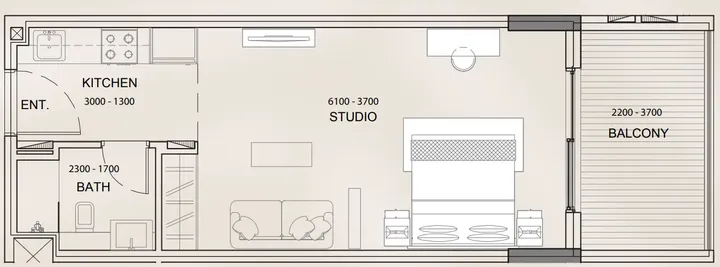 Studio floor plan