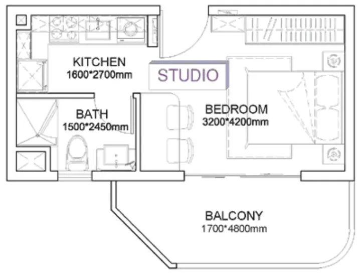 Studio floor plan