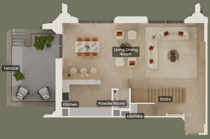 2 BR floor plan
