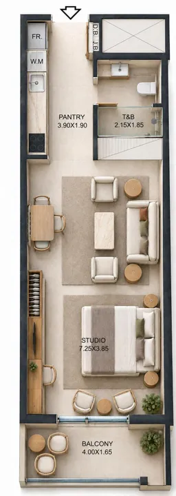 Studio floor plan