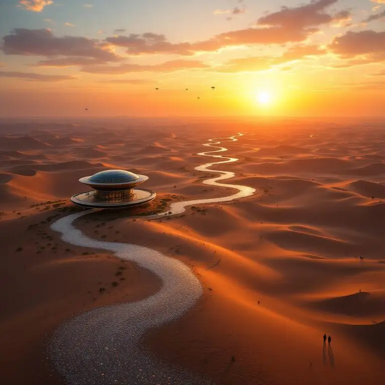CLIO Desert Park (Margham, Dubai): 10 km of “rivers” turning the desert into a cultural destination