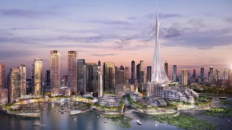أفق حديث ذو هندسة معمارية مستقبلية.