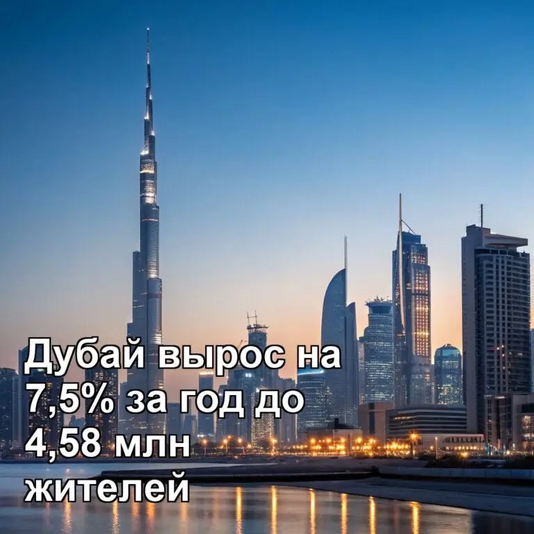 4.58 миллиона жителей: самый быстрый рост Дубая с 1980 года