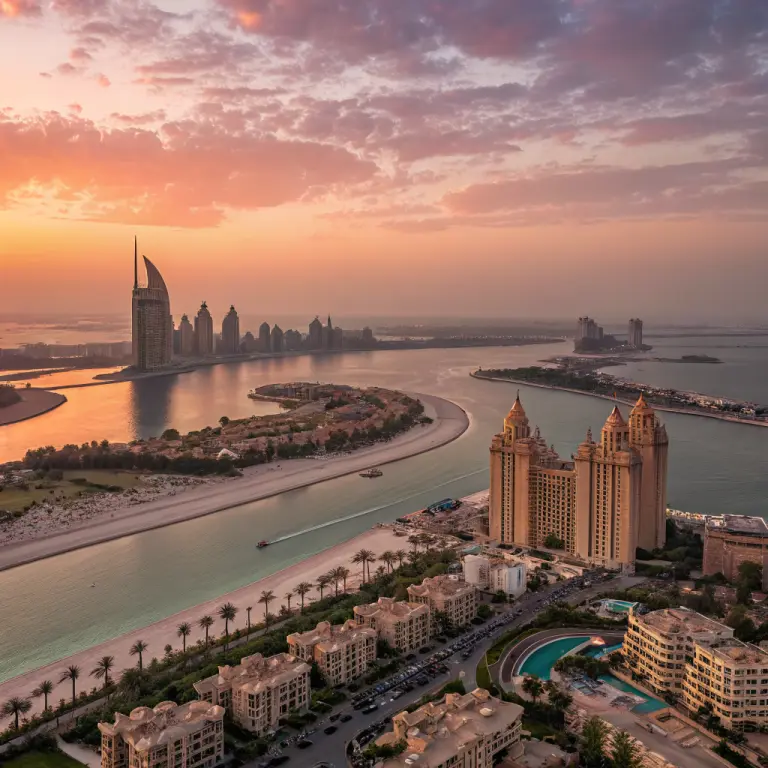 Dubai waterfront district skyline