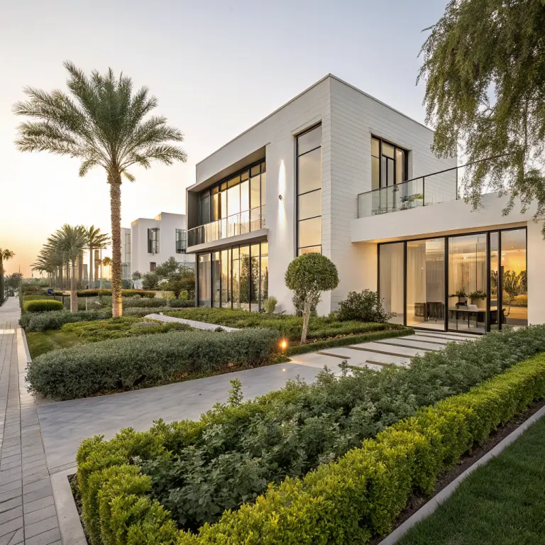 Modern UAE townhouse facade