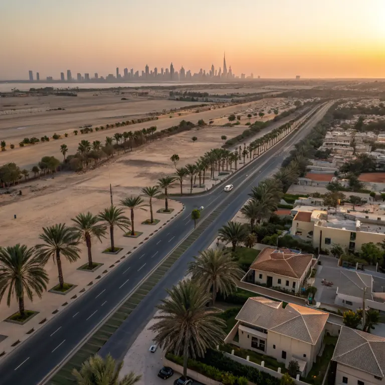 Dubai waterfront district skyline